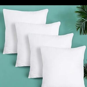 (4) 14 x 14 Hypoallergenic Throw Pillows / shams